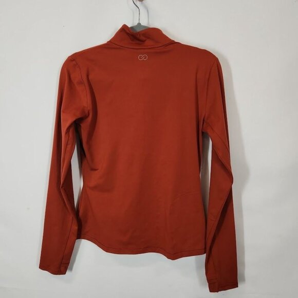CALIA‎ Women’s Two Tone Long Sleeve 1/2 Zip Golf Shirt in Orange - Size Small - Picture 3 of 7